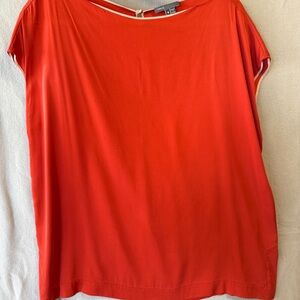 Vince Bright Red Cap Sleeve Tee